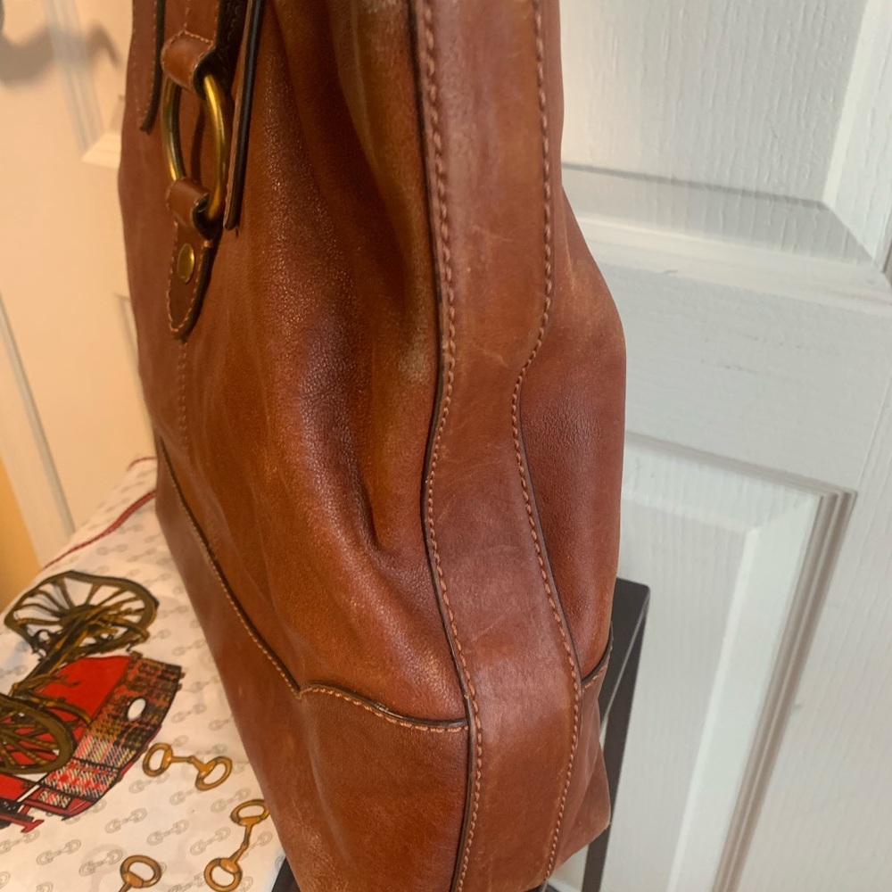Frye cognac  Brown Leather Tote - Picture 7 of 16